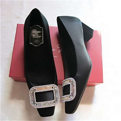 RV Shallow mouth Block heel Shoes Women--042